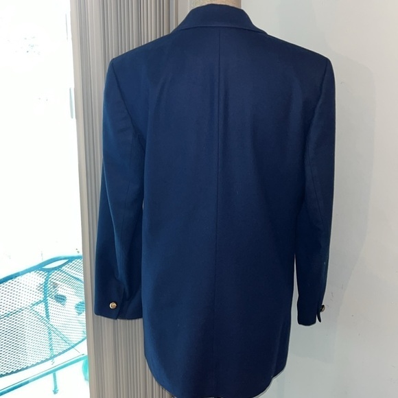 Vintage Pendleton Navy Blue 100% Wool Made in USA Blazer Suit Jacket - Picture 3 of 6